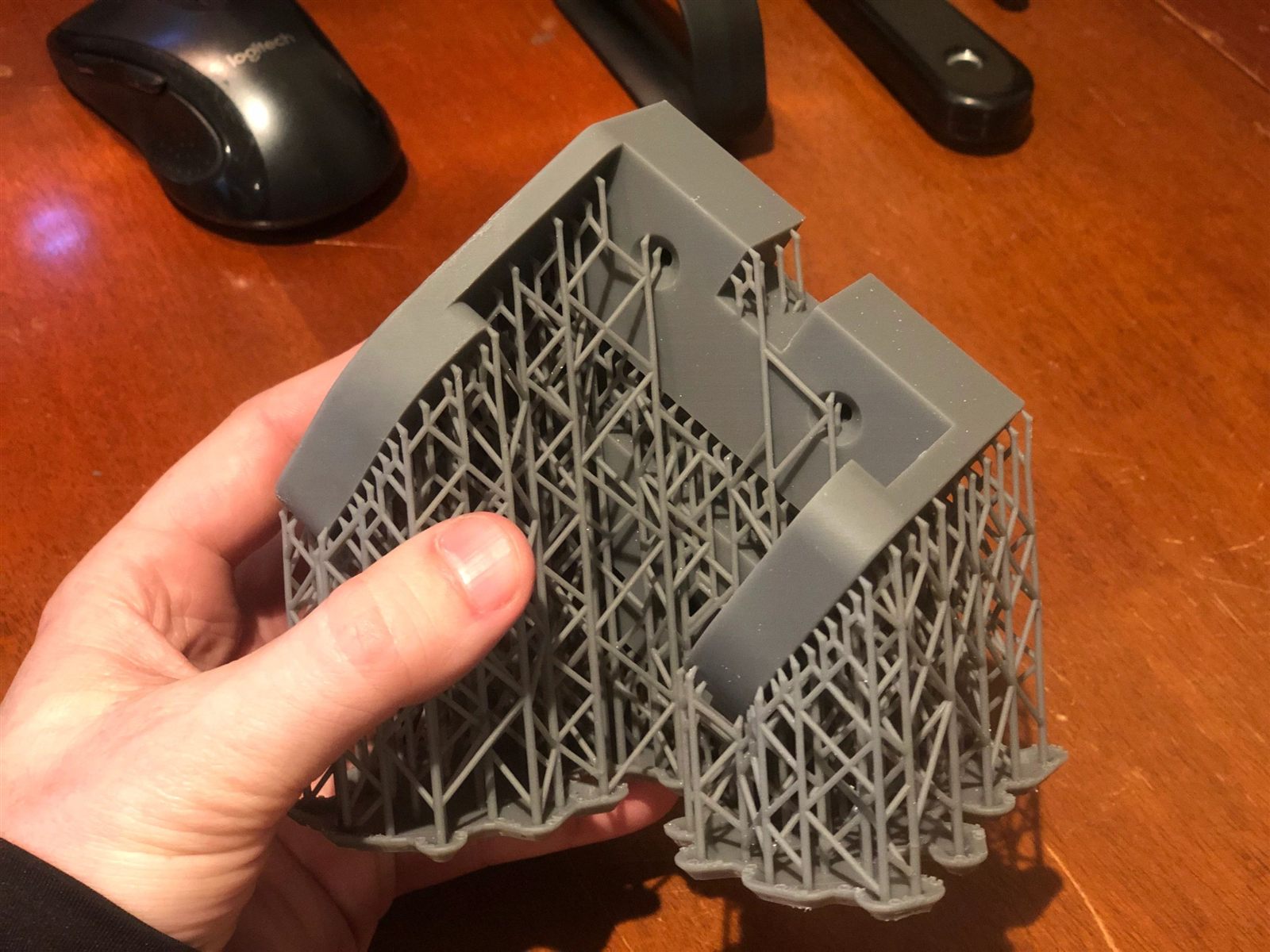 3D-printed Emerald City Industrial logo monogram